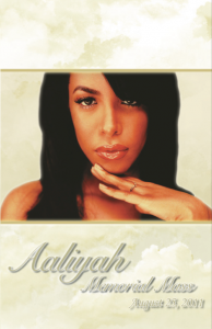 2011 Aaliyah Memorial Mass Booklet Cover   