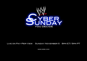 WWE Cyber Sunday Postcard (Back)